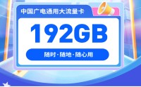 [电话卡] 广电通用大流量卡，19元超多流量